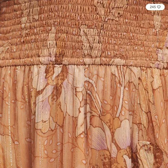 BHLDN High-Neck A-Line Chiffon Gown size XS - Picture 4 of 4